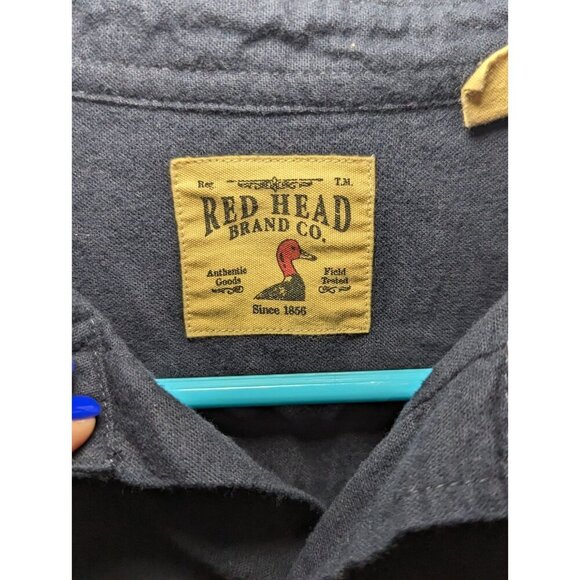 RedHead Shirt Mens Large L Blue Long Sleeve Button Up Pockets Outdoors Hiking - Picture 5 of 12